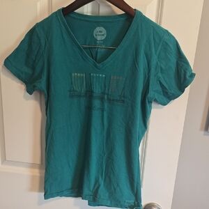 Life Is Good Women's Blue Short Sleeve Tee